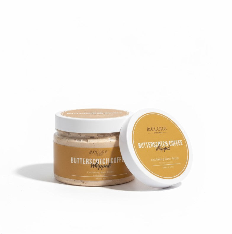 🧈☕Butterscotch Coffee Whipped - 250g Exfoliating Body Scrub - Infused with Glycolic Acid (AHA)🧈☕