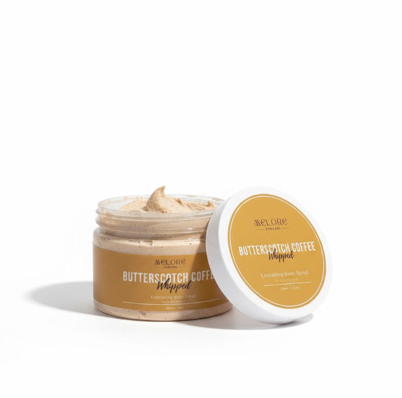 🧈☕Butterscotch Coffee Whipped - 250g Exfoliating Body Scrub - Infused with Glycolic Acid (AHA)🧈☕